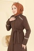 Abaya PL9196-MS Brown - Thumbnail