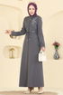 عباءة رمادي غامق PL9197-MS - Thumbnail