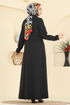 عباءة أسود PL9201-MS - Thumbnail