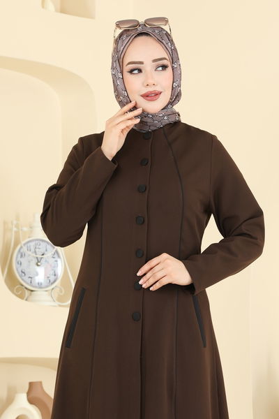 P.L. - Abaya PL9201-MS Dark Brown - 423081