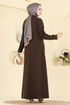 عباءة بني غامق PL9201-MS - Thumbnail