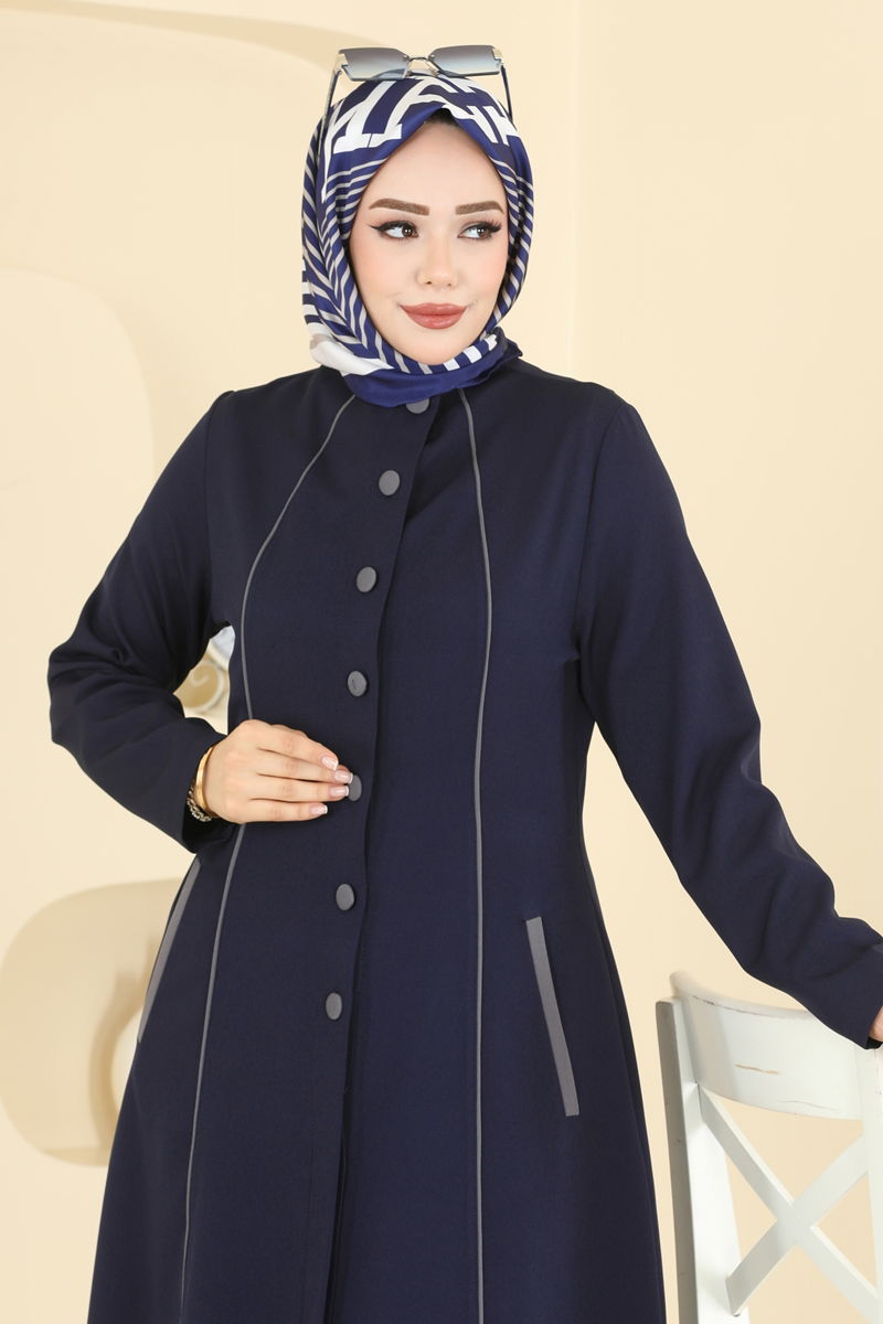 Abaya PL9201-MS Navy Blue