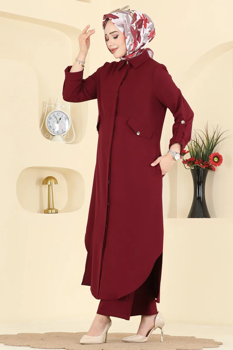 Aksesuar Cepli Dabıl Takım 2792SL432-MS Bordo