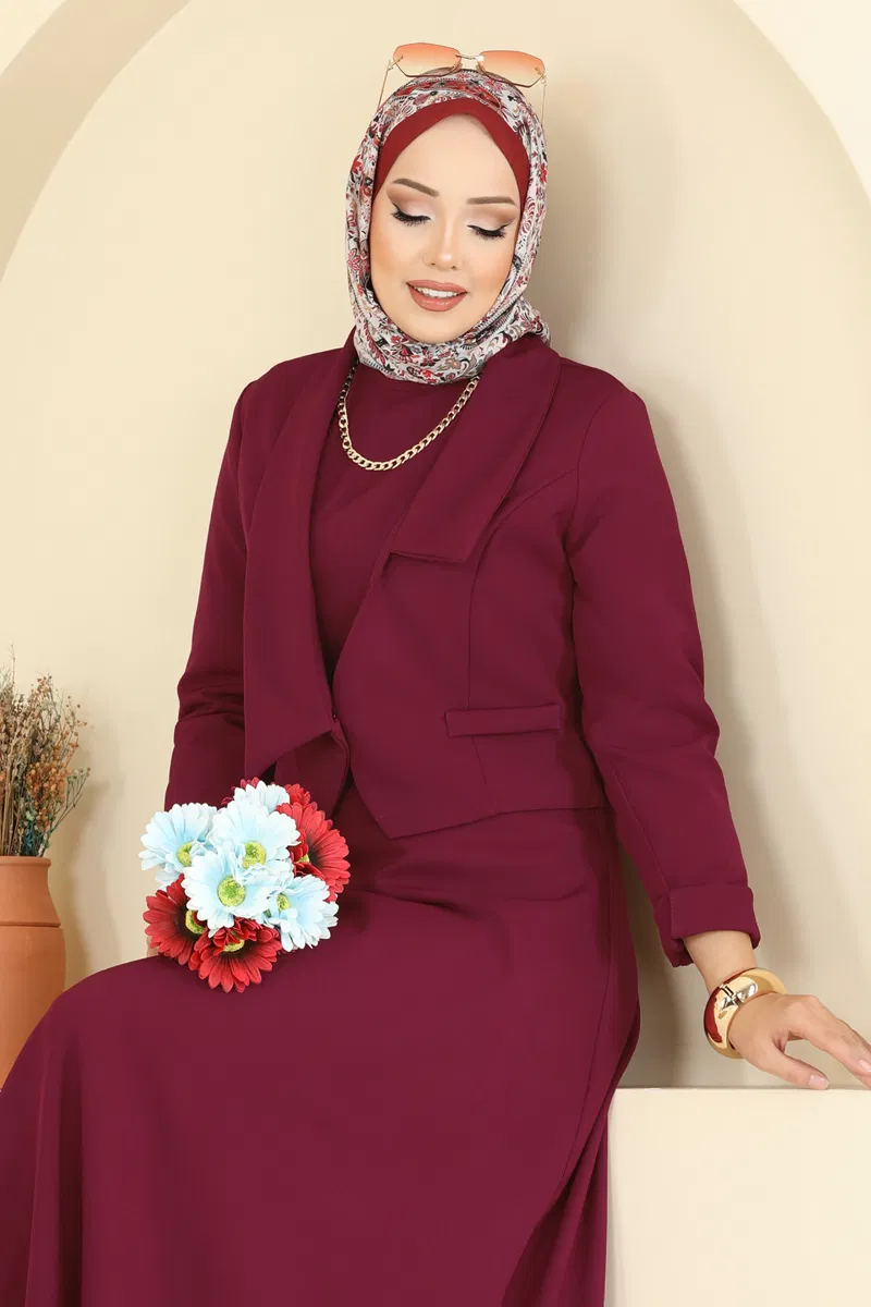 Aksesuar Cepli İkili Takım 2735SL432-MS Bordo