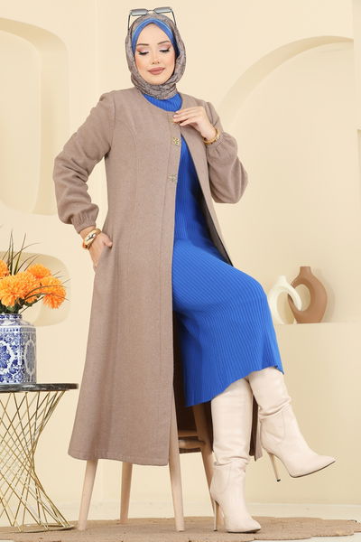 A.B. - Aksesuar Detaylı Kaşe Kaban 8195AB368-MS Vizyon - 414496