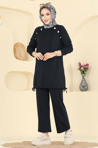 A.Y.D. - Aksesuar Düğmeli Modal Takım 2733AYD574-MS Antrasit - 416922