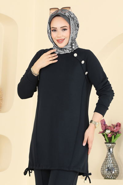 A.Y.D. - Aksesuar Düğmeli Modal Takım 2733AYD574-MS Antrasit - 416923