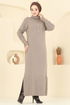 Aksesuar Düğmeli Triko Elbise 8362KL398-MS Vizyon - Thumbnail