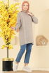 Aksesuar Düğmeli Triko Tunik 2735AYD574-MS Vizyon - Thumbnail