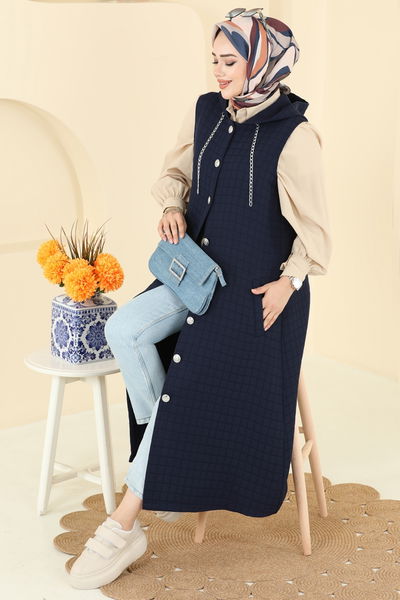 T.R.T. - Aksesuar Zincirli Kapitone Yelek 1979TRT545-MS Laci - 403472