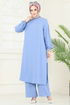 Apolet Düğmeli Tesettür Takım 371DVL817-MS Bebe Mavisi - Thumbnail