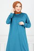 Arma Detail Hijab Tunic 2684AYD969-M Oil - Thumbnail
