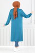 Arma Detail Hijab Tunic 2684AYD969-M Oil - Thumbnail