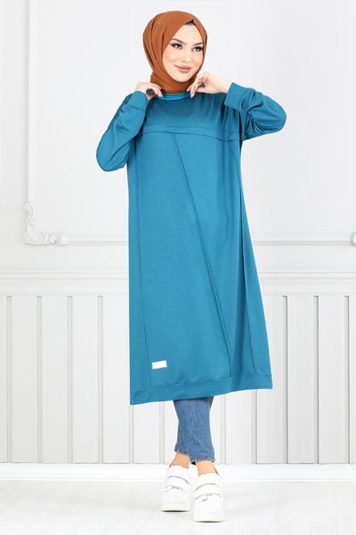 MRV A.Y.D. - Arma Detay Tesettür Tunik 2684AYD969-M Petrol - 350765