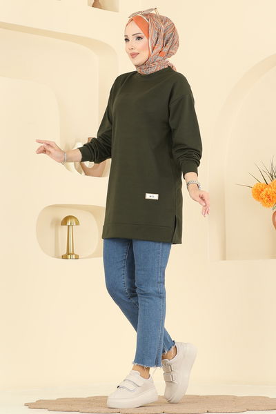 P.R.M. - Arma Detaylı Spor Tunik 701PM271-MS Haki - 418794