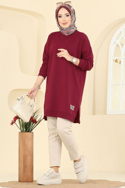 E.T.T. - Arma Detaylı Tunik 20455ETT926-MS Bordo - 414951