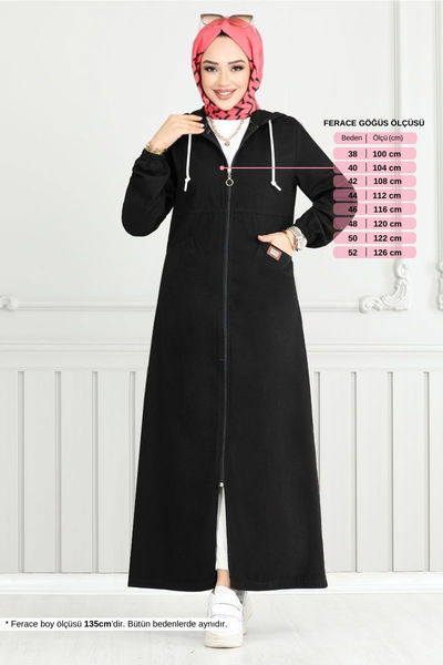 MRV M.S.S. - Armalı Kot Ferace 318MSS941-M Siyah - 351184