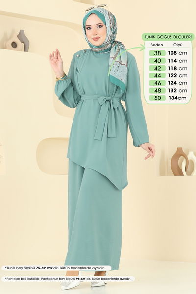 M.R. - Asimetrik Kesim Aerobin Takım 017MR1078-MS Açık Mint - 383714