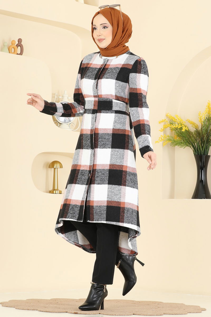 Asimetrik Kesim Ekose Kap 24089UKBK1160-MS Siyah