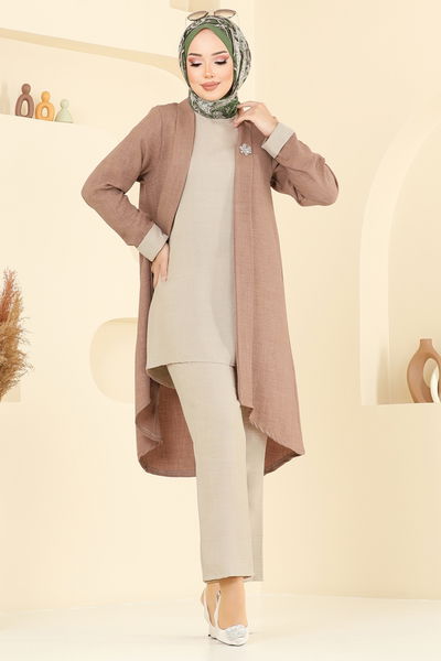 H.B.S. - Asimetrik Kesim Üçlü Takım 3129HBS856-MS Vizyon&Taş - 379855