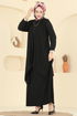 Asimetrik Yelekli Örme Takım 6527ZNN863-MS Siyah - Thumbnail