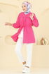 Bağcık Detaylı Poplin Tunik 287ASN888-MS Fuşya - Thumbnail