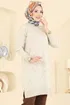 Baklava Desenli Triko Tunik 3225UZ662-MS Taş - Thumbnail