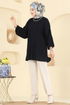 Balon Kol Triko Tunik 2199UZ662-MS Siyah - Thumbnail