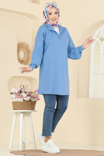 A.Y.D. - Balon Kol Triko Tunik 2753AYD574-MS Bebe Mavisi - 412972