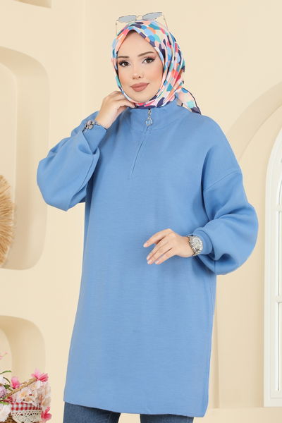 A.Y.D. - Balon Kol Triko Tunik 2753AYD574-MS Bebe Mavisi - 412973