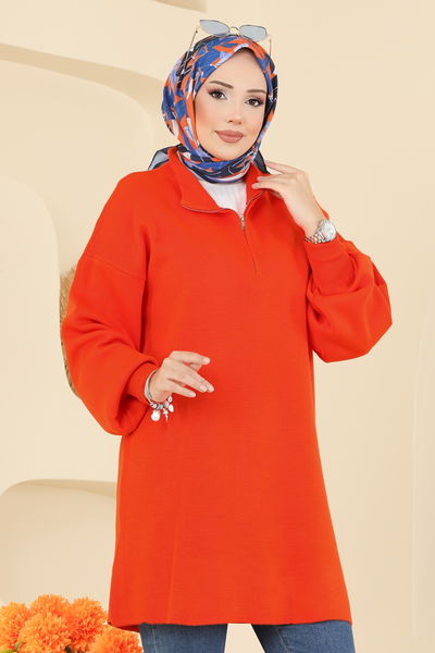 A.Y.D. - Balon Kol Triko Tunik 2753AYD574-MS Oranj - 413013