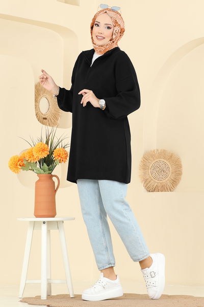 A.Y.D. - Balon Kol Triko Tunik 2753AYD574-MS Siyah - 413020