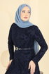 Baskı Detaylı Kemerli Elbise 5752EDF311-MS Laci - Thumbnail