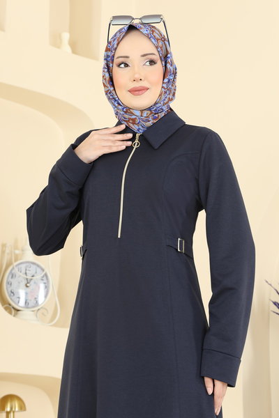 P.L. - Belden Toka Detaylı Elbise PL9216-MS Laci - 428707