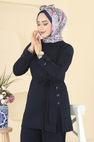 Z.N.K. - Beli Bağcık Detaylı Takım 5712ZNK1009-MS Laci - 415967