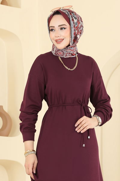 T.E.G. - Beli Bağcıklı Spor Elbise 7053TEG847-MS Bordo - 418343