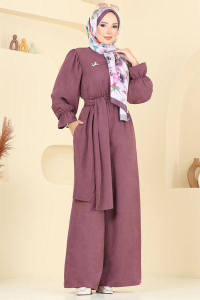 S.L. - Beli Bağlamalı Sofia Tulum 2689SL432-MS Koyu Lila - 369320