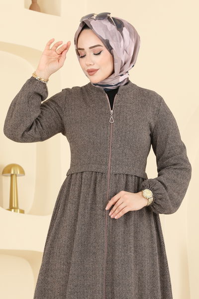 U.K.B.K. - Beli Dikişli Balıksırtı Ferace 24083UKBK1160-MS Vizyon - 417445