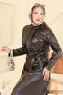 Beli Kemerli Deri Elbise 5285AL357-MS Kahve - Thumbnail