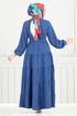 Beli Kuşaklı Aerobin Elbise 020MR1077-M İndigo - Thumbnail