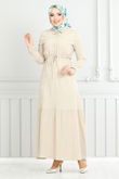 MRV A.S.E. - Beli Laced Up Hijab Dress 779ASE1099-M The Stone