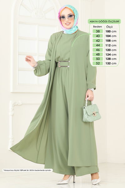 S.L. - Beli Lastikli Abaya Tulum 2628SL432-MS Çağla - 400359