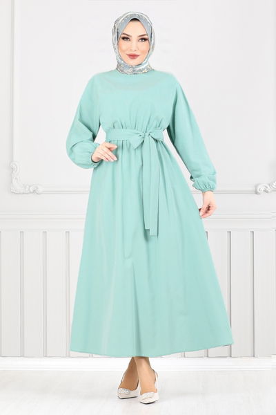 MRV M.R. - Beli Lastikli Elbise 012MR1077-M Mint - 350561