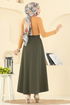 Beli Lastikli Örme Etek 5014ERK1158-MS Haki - Thumbnail