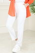 Beli Lastikli Pantolon 6626YG95-MS Ekru - Thumbnail