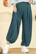 Beli Lastikli Şalvar Pantolon 0001ERK1158-MS Petrol - Thumbnail