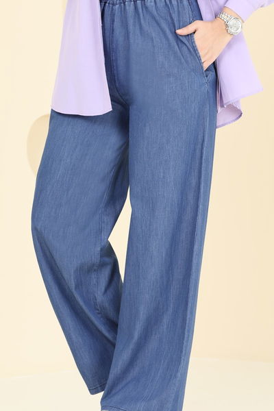 L.D. - Beli Lastikli Tensel Kot Pantolon 9004LD1070-MS Kot - 382242