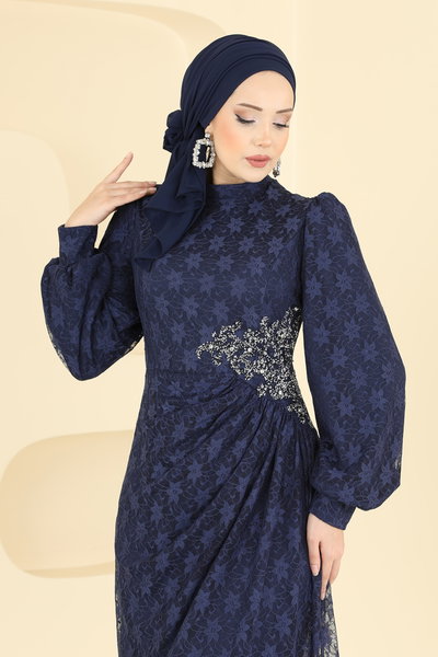 E.D.F. - Beli Taşlı Dantel Abiye 5739EDF311-MS Laci - 425174