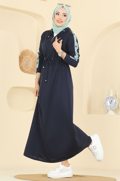 P.L. - Beli Tünel Detaylı Elbise PL9177-MS Laci - 418519