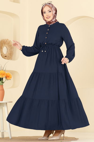 B.G.S. - Beli Tünelli Belmando Elbise 7138BG354-MS Laci - 416378